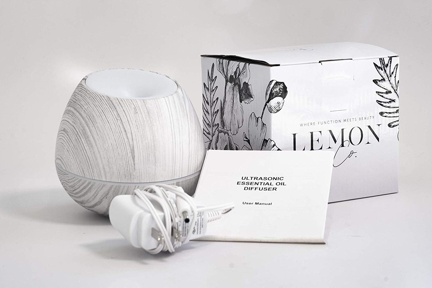 Mini White Wood Grain Diffuser