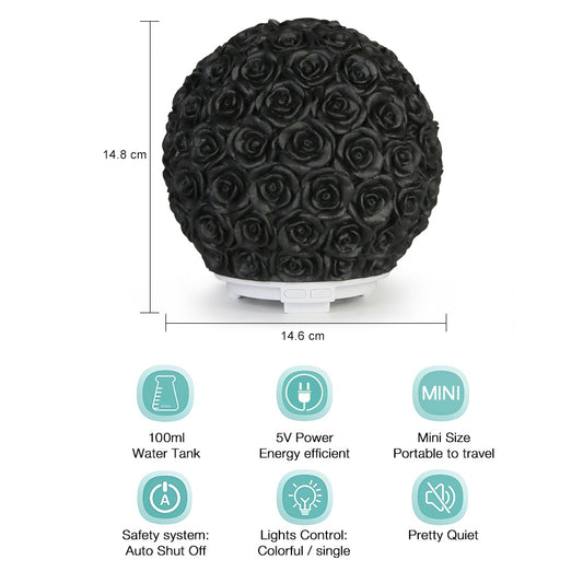Rose Black Resin Aroma Diffuser