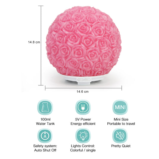 Rose Pink Resin Aroma Diffuser