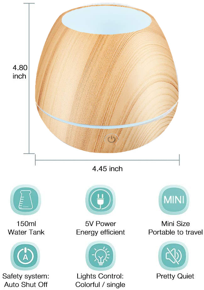Mini Brown Wood Grain Diffuser