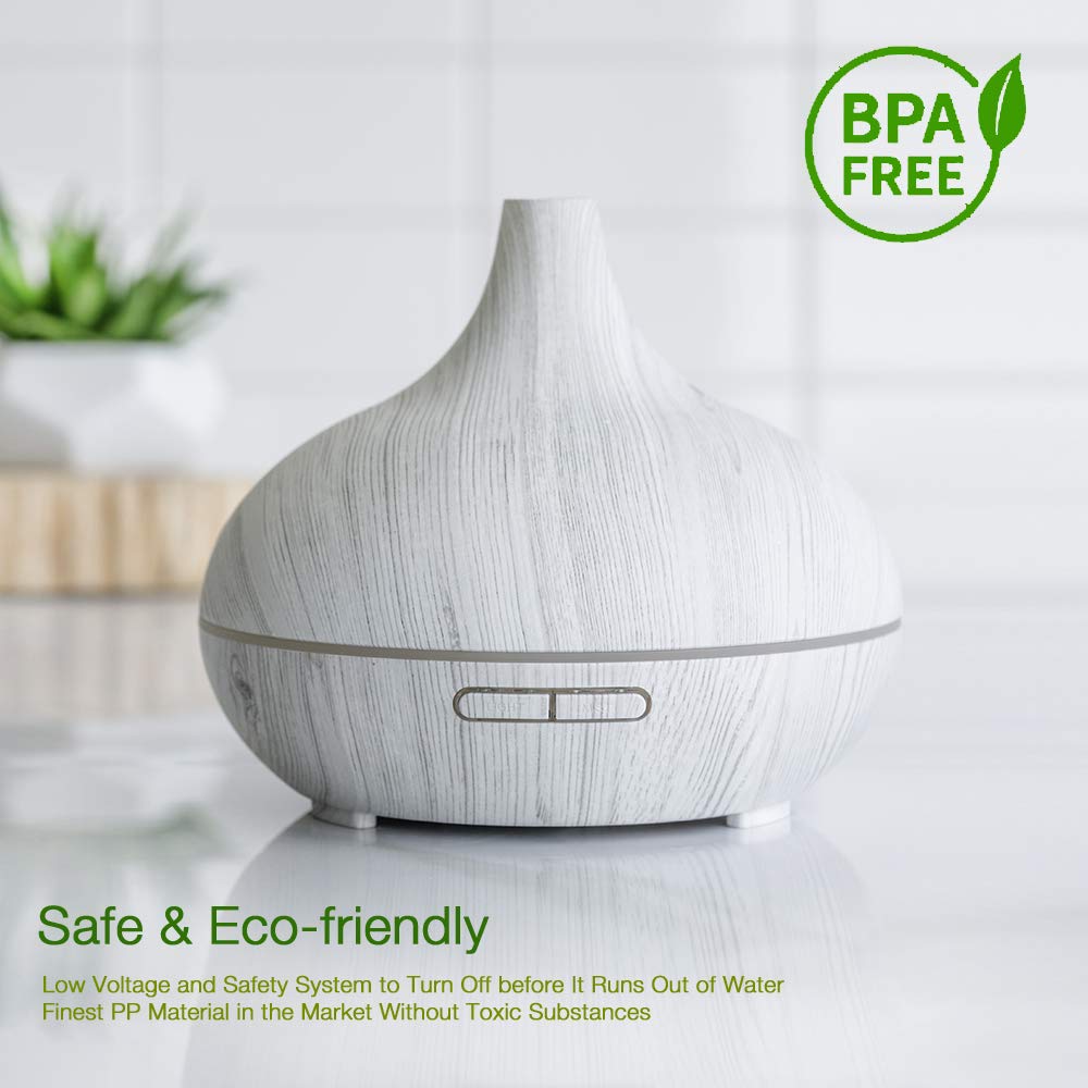 White Wood Grain Diffuser with Essential Oils