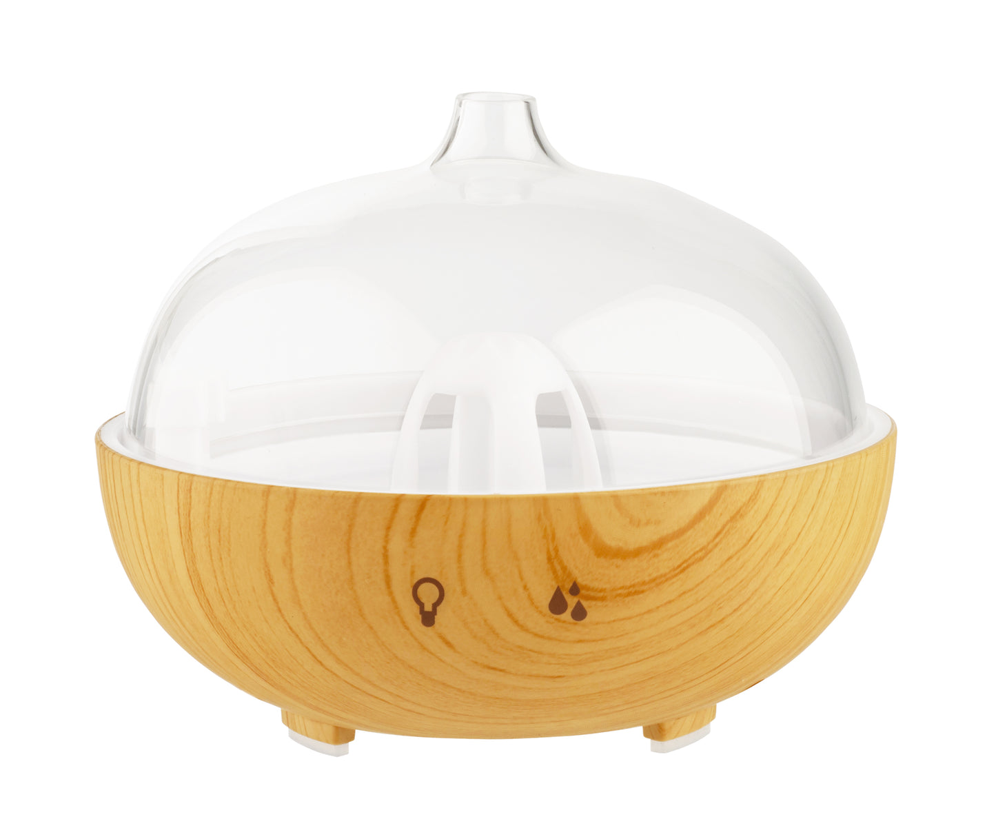 Mini Glass Brown Wood Grain Diffuser with Essential Oils