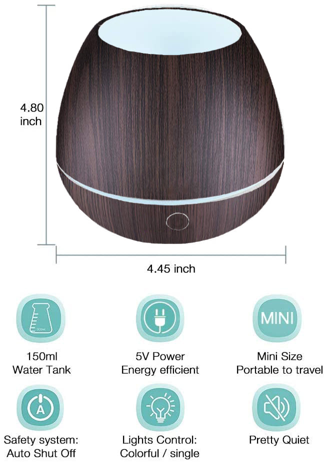 Mini Dark Wood Grain Diffuser
